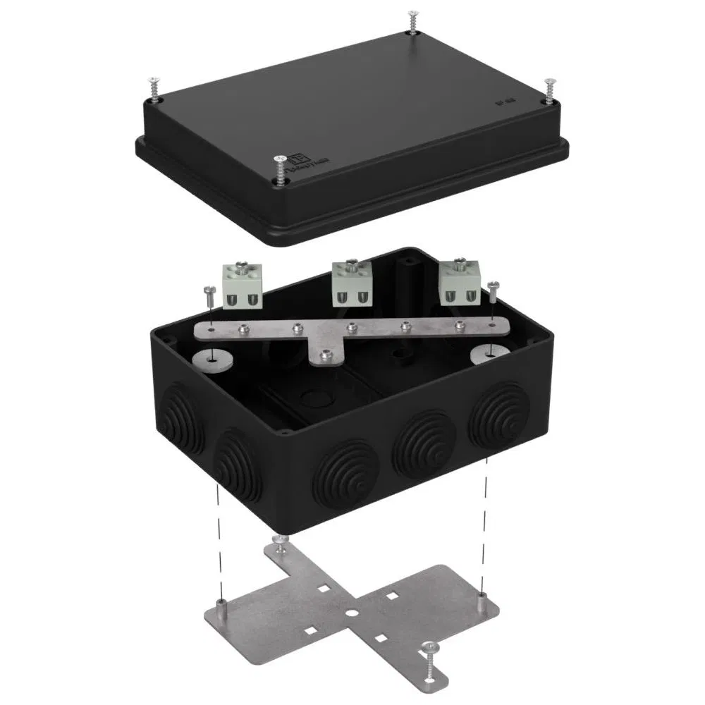 Fireproof box for o/p 40-0310-FR2.5-6 E15-E120 RAL9005 150x110x70 (6 pcs/box) Promrukav 40-0310-9005-FR2.5-6