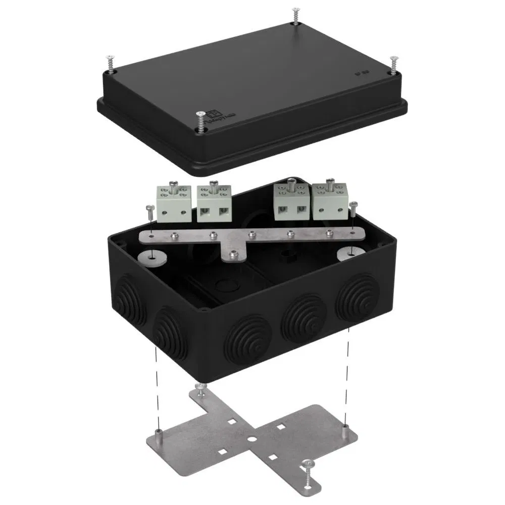 Коробка огнестойкая для о/п 40-0310-FR6.0-8 Е15-Е120 RAL9005 150х110х70 (6 шт/кор) Промрукав 40-0310-9005-FR6.0-8