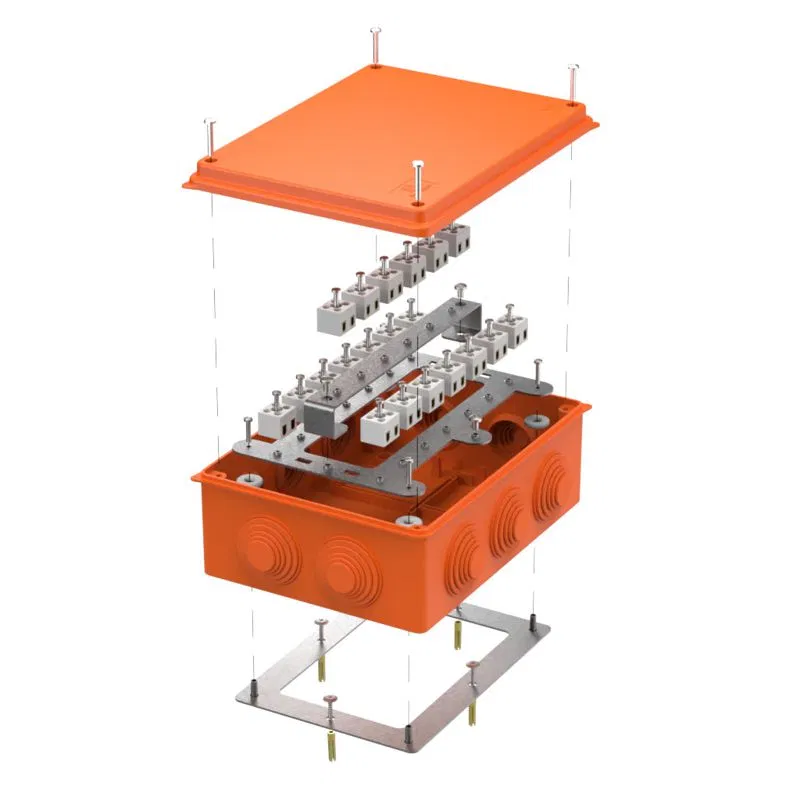 Fireproof box OP 200x150x75 40-0320-FR2.5-40 E15-E120 RAL2003 Promrukav 40-0320-FR2.5-40