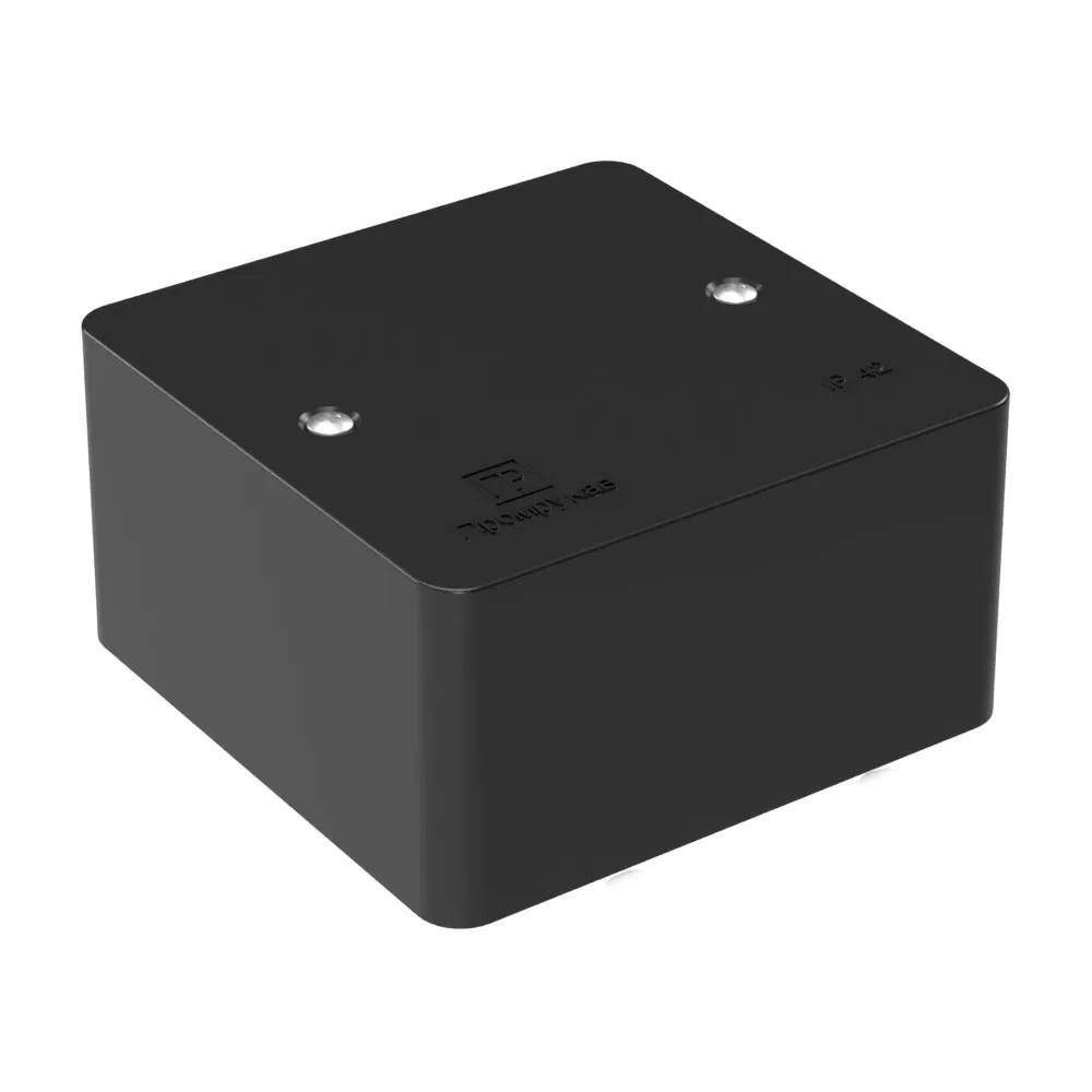 Universal box for cable duct 40-0460-9005m halogen-free (HF) black 85x85x45 (8pcs/pack) Промрукав