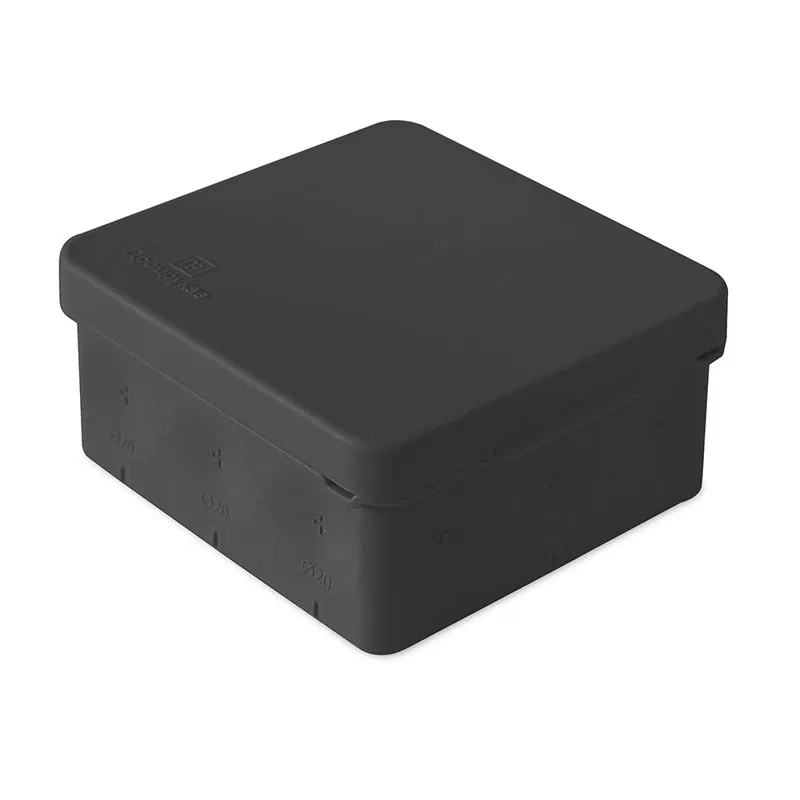 Distribution box 80x80x40 for direct mounting halogen-free. two-component (HF) black Prmrukav 60-0213-9005