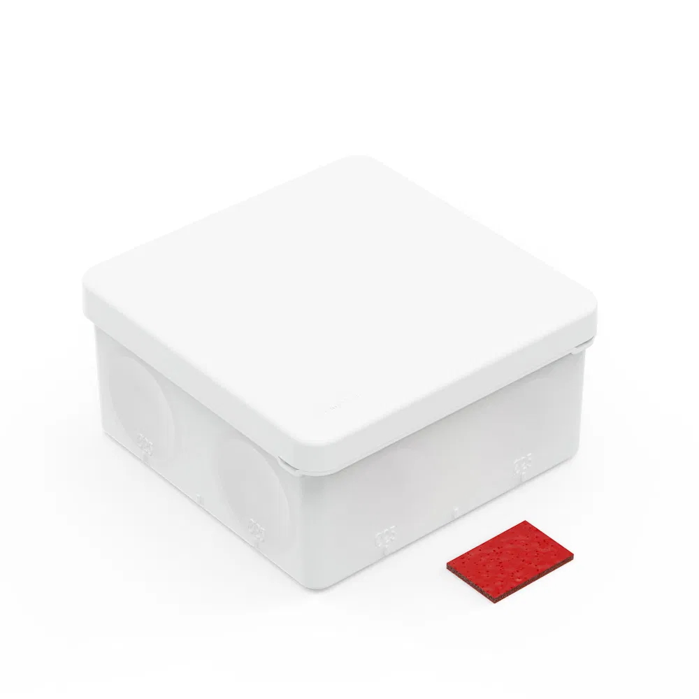 Distribution box 60-0300-9003-ПП for PM two-component halogen-free (HF) white 100x100x50 with fire protection plate (66pcs/pack) Promrukav