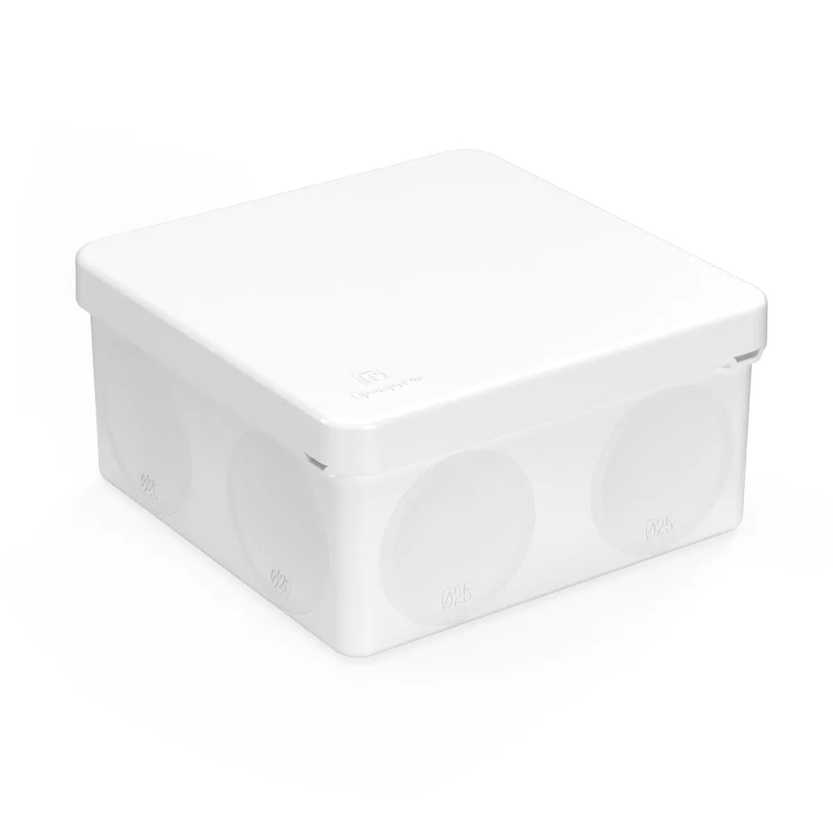 Distribution box 60-0300-9003m for direct mounting two-component halogen-free (HF) white 100x100x50 (8pcs/pack) Промрукав