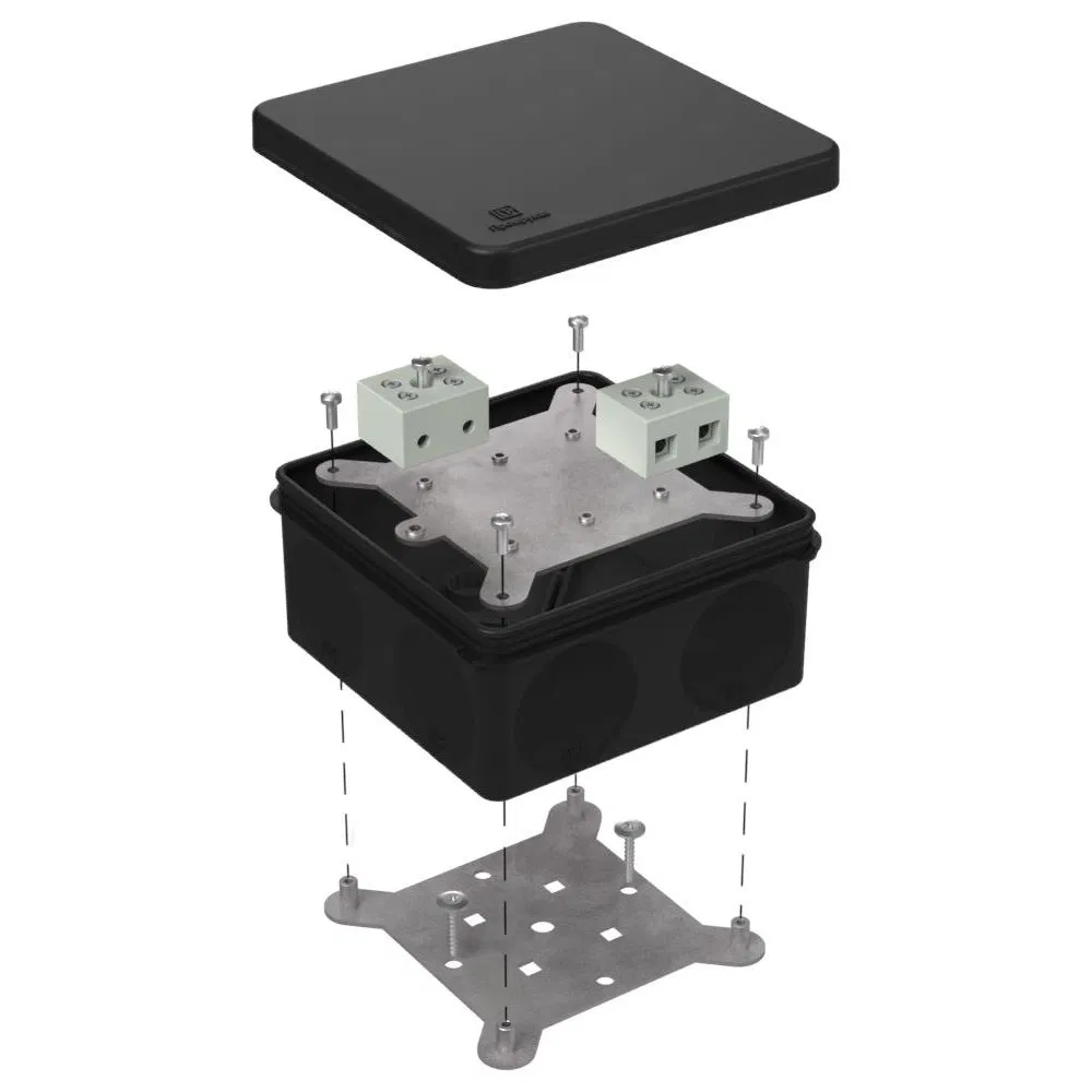 Fire-resistant box for two-component sealing 60-0300-FR10.0-4 E15-E120 RAL9005 100x100x50 (14 pcs/box) Promrukav 60-0300-9005-FR10.0-4