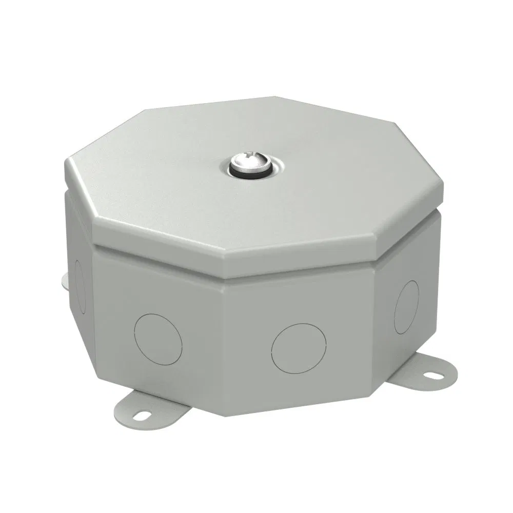 Metal box Octagon grey 130x130x63 (9 pcs/box) Promrukav 70-0100-7035