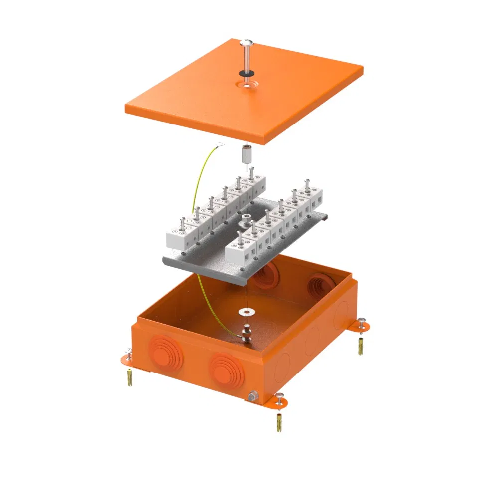 Коробка металлическая огнестойкая 70-0385-FR10.0-24 E15-E120 RAL2003 150x200x60 (6 шт/кор) Промрукав 70-0385-2004-FR10.0-24