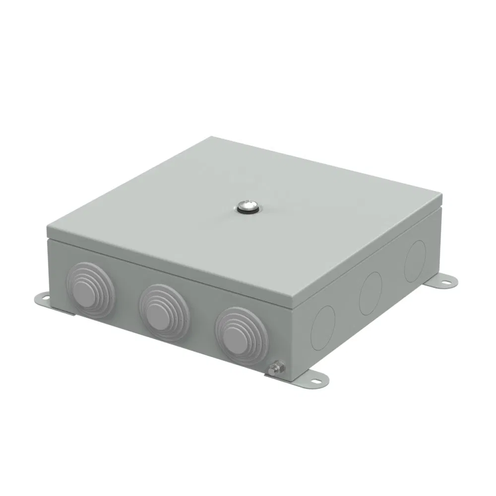 Коробка металлическая серая 200х200х65 (4 шт/кор) Промрукав 70-0390-7035