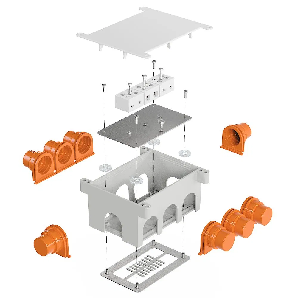 Fireproof box for concrete pouring 80-0890-FR10,0-6 E15-E120 118x76x60 (18 pcs/box) Promrukav