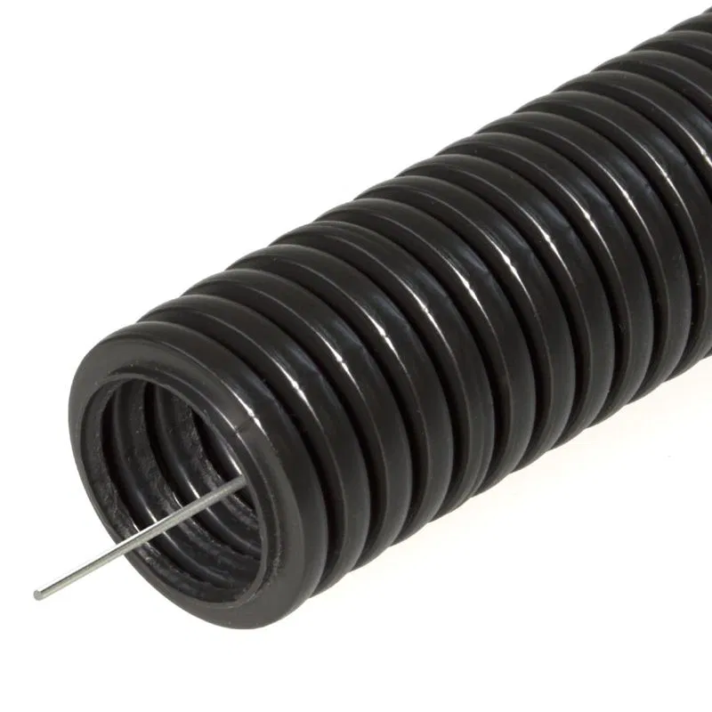 Corrugated HDPE pipe halogen-free (HF) black smooth-walled d25 mm (25m/pk) Stroitel