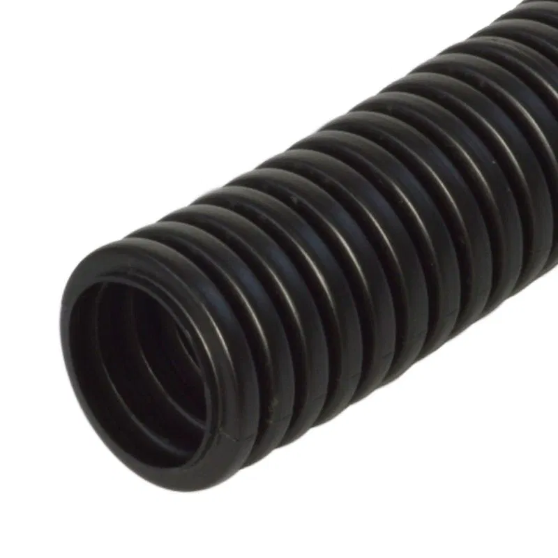 Corrugated PP pipe lightweight d_int 7mm d_ext 10mm halogen-free. 350 N (HF) UV resistant black (pack 50m) Promrukav PR02.0438