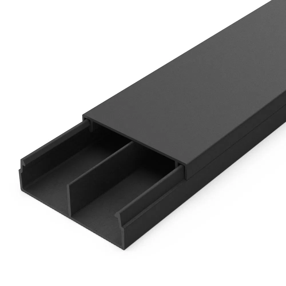 黑色线槽 2扣式 30x10 mm 带隔板 (64m/包) Промрукав PR03.00434