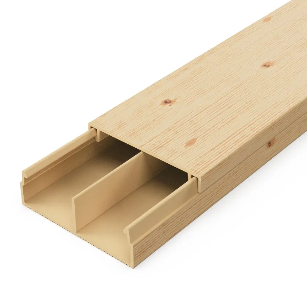 Pine cable trunking 2nd lock 30x10 mm with partition (64m/pk) Promrukav PR03.00435