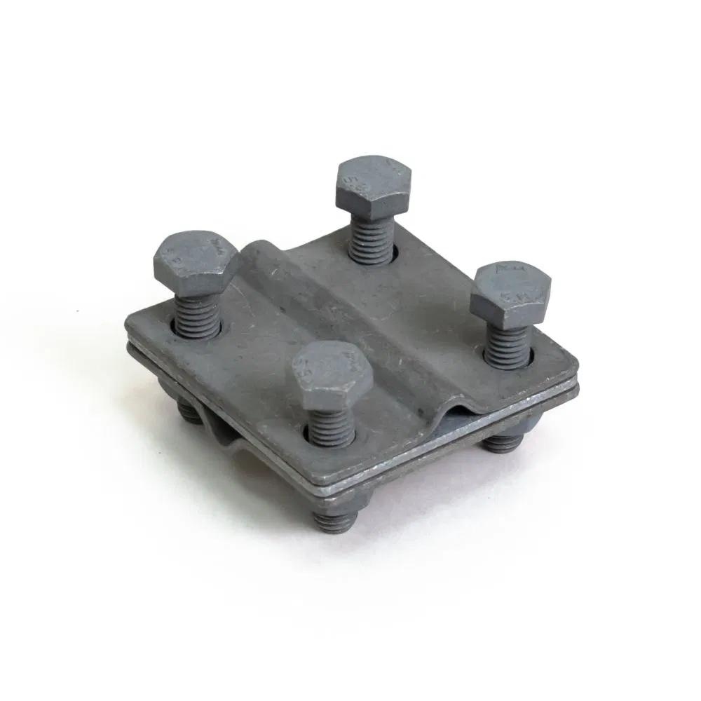 Cross-shaped rod-to-rod clamp with three plates TDZ Promrukav PR08.12742