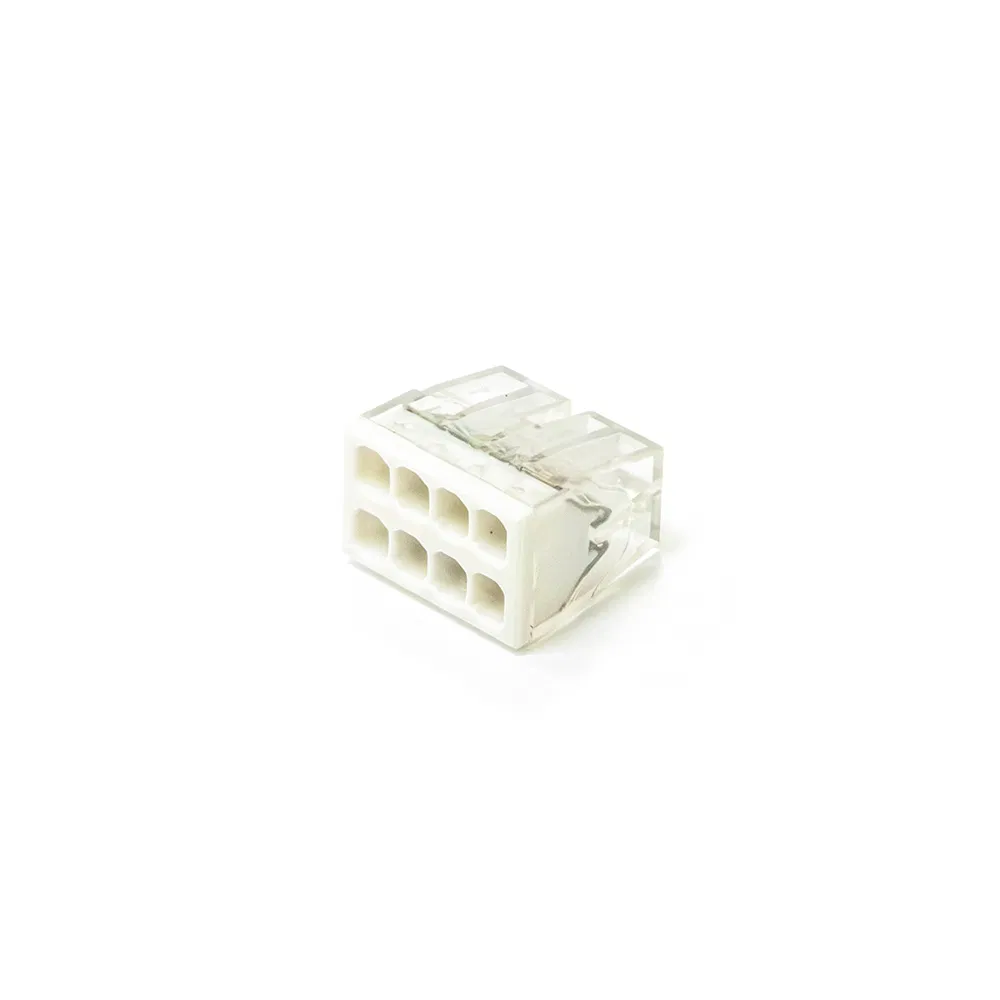SMK quick-disconnect cross-section 0.5 - 2.5 mm² 8-wire transparent / white (50 pcs/pack) Promrukav PR08.22868