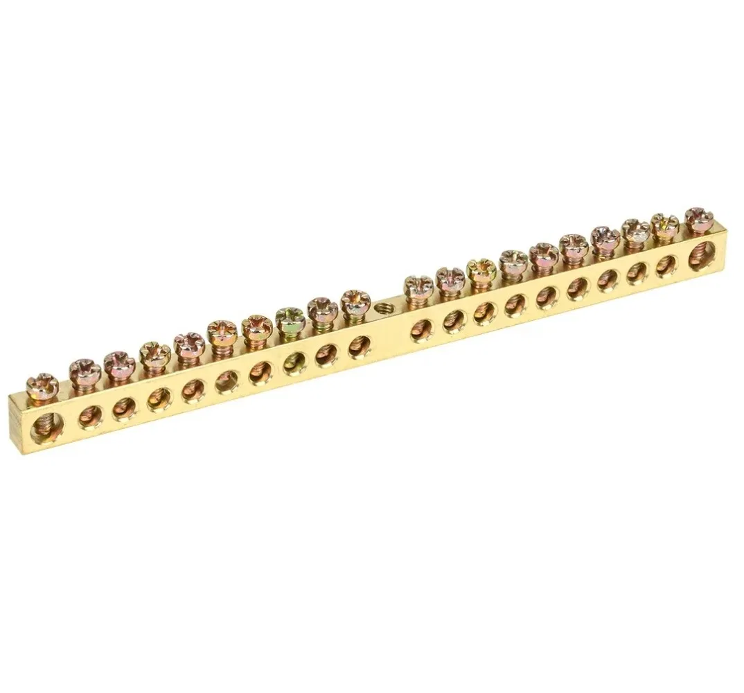 "N" busbar zero 6x9mm 20/1 (20 groups/center fastening) (10 pcs/pack) Promrukav PR08.28870