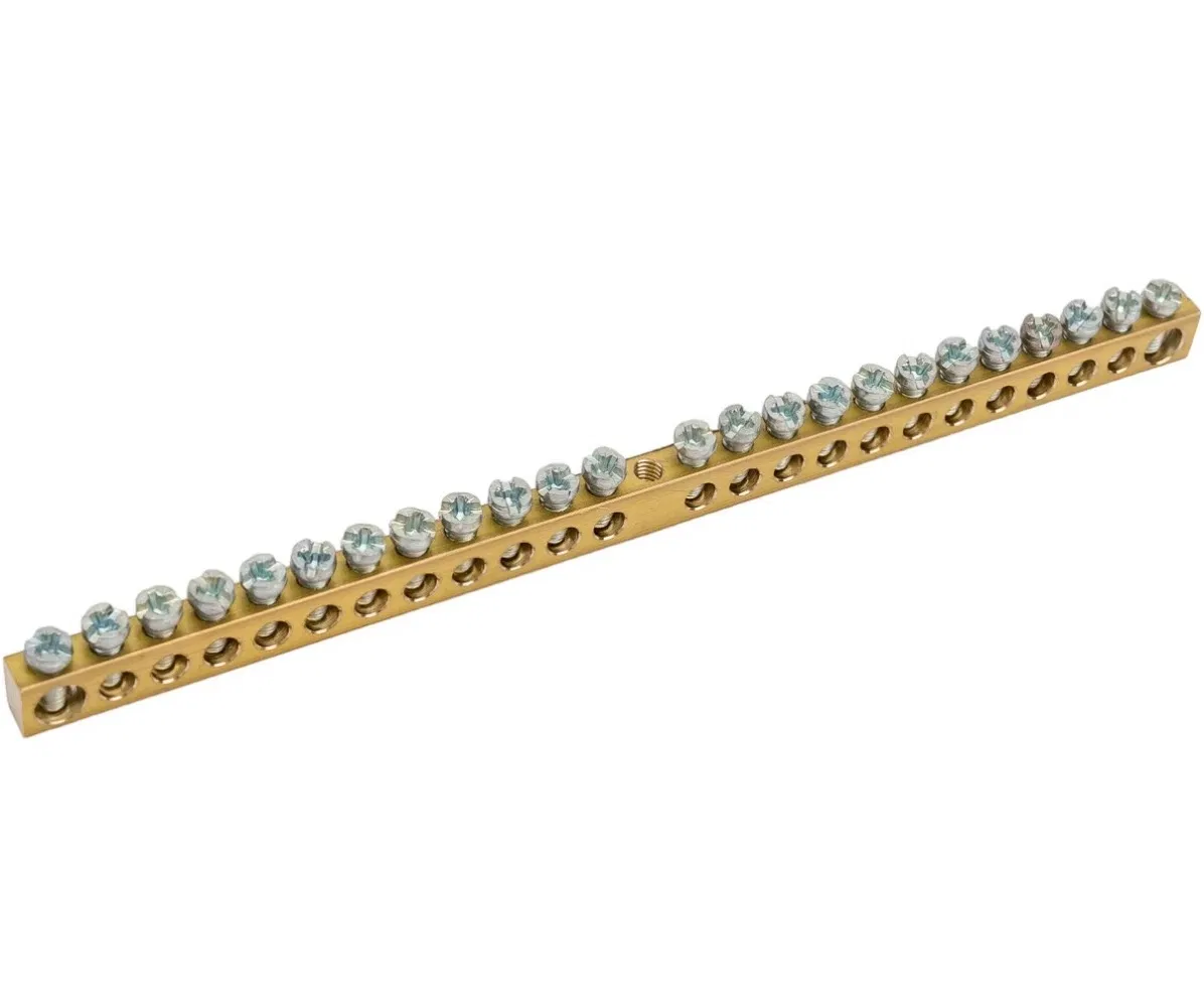 Busbar "N" zero 6x9mm 24/1 (24 groups/center fastening) (10 pcs/pack) Promrukav PR08.28872