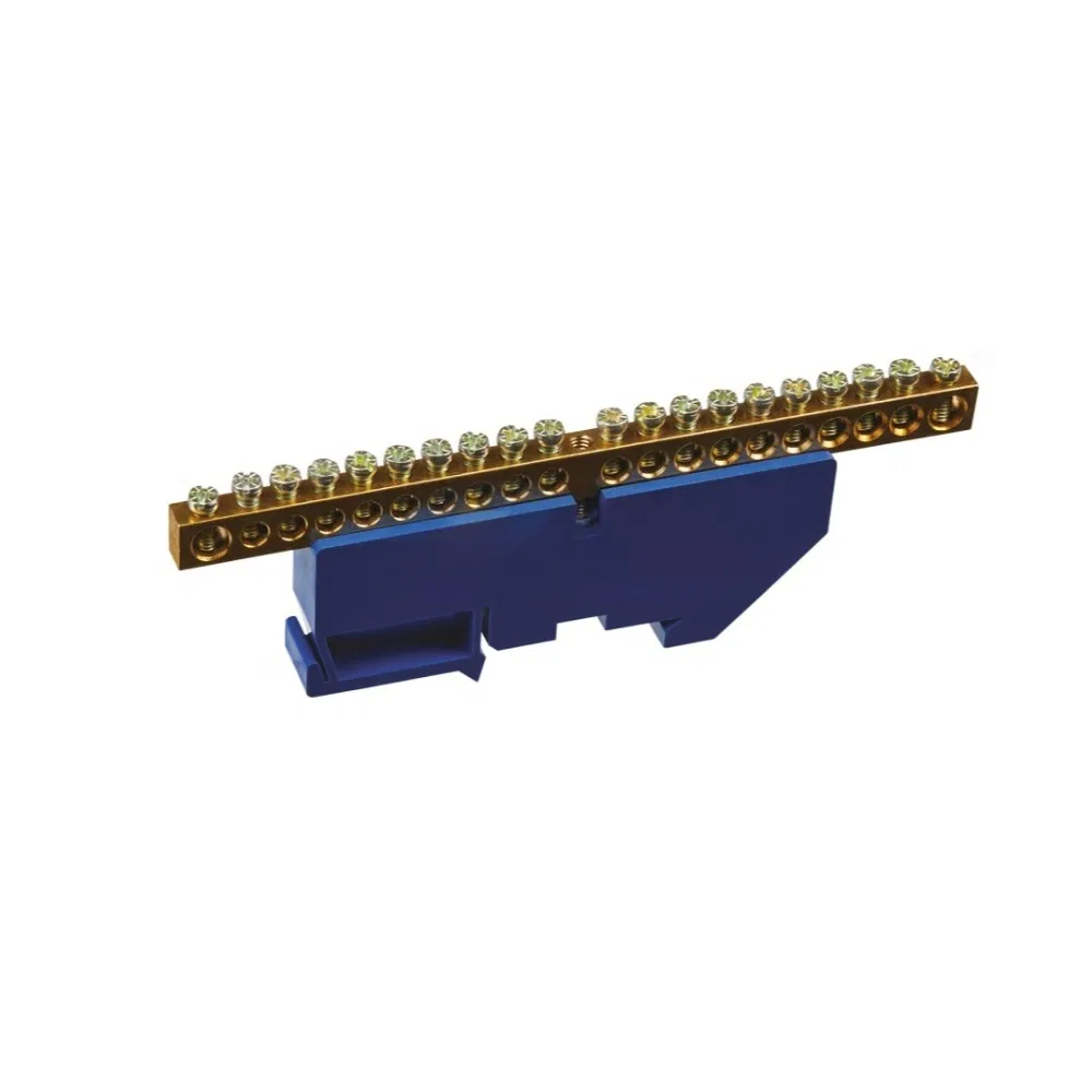 "N" busbar zero 8x12mm 20/1 (20 groups/center fastening) with DIN-rail insulator (20 pcs/pack) Promrukav PR08.28969