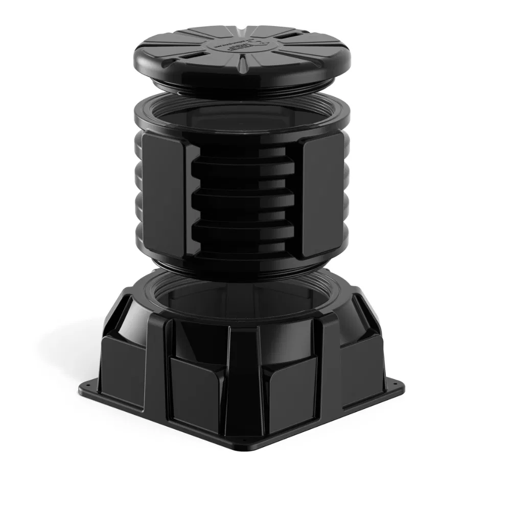 塑料井 КОД 2 H1100 带盖 D 580 mm，配备 PR08.32384 Промрукав 电缆支柱安装准备