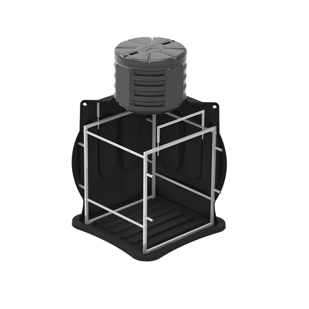 Plastic well KS-5M with additional section D780 and cover D780 PR08.32402 Promrukav