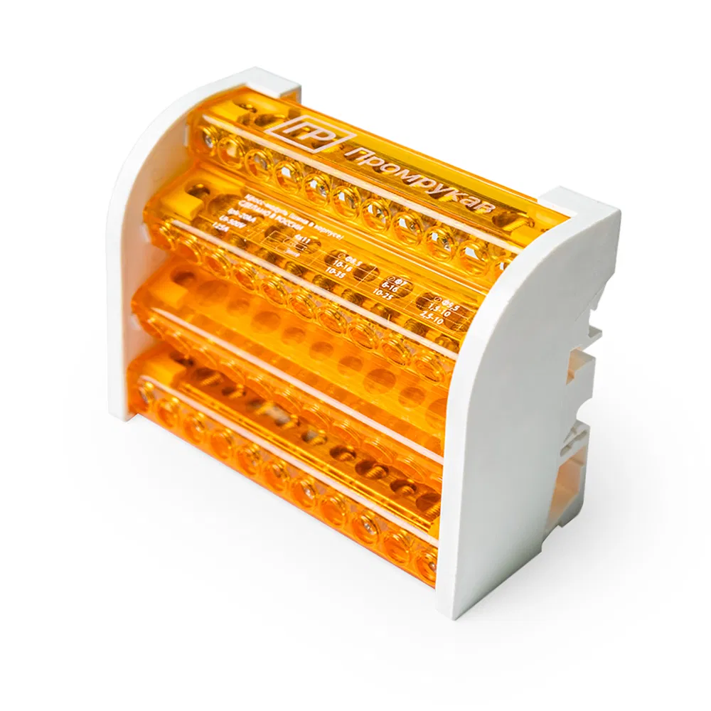 DIN rail busbar in housing (cross-module) 4x11 Промрукав PR08.32833