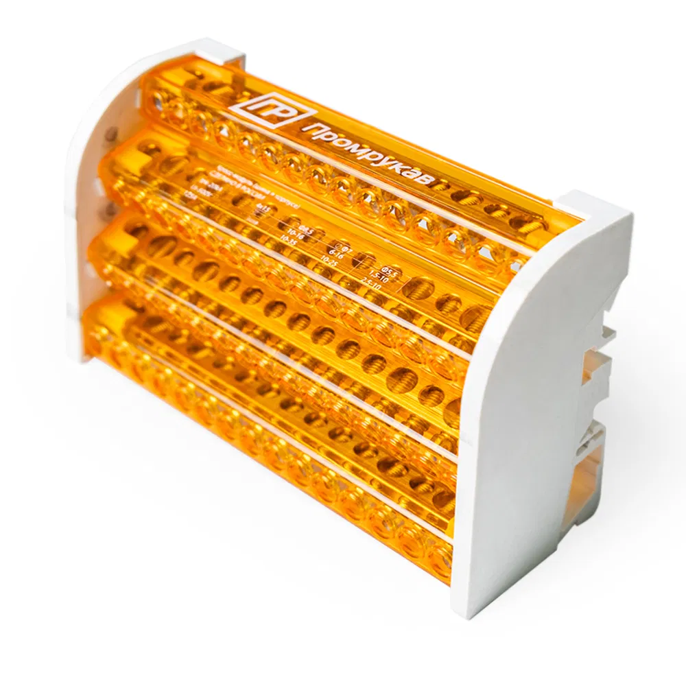 DIN rail busbar in housing (cross-module) 4x15 Промрукав PR08.32834