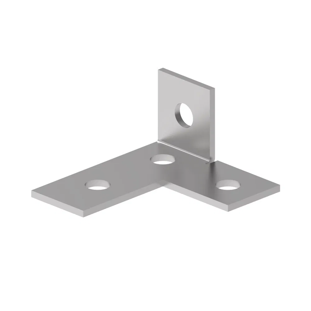 T-shaped plate 90° left 4 holes Promrukav PR08.33145