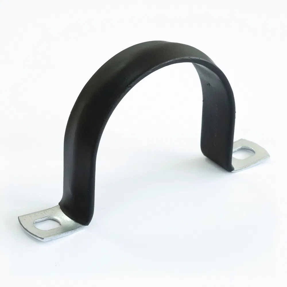 Two-legged metal clamp with polymer coating SMD-P d60-63 mm (50pcs/200pcs pkg/box) Promrukav PR08.6022