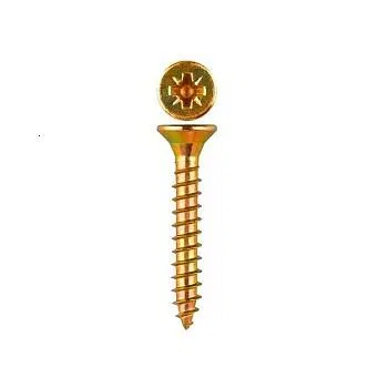 Universal sharp countersunk screw 3.5x45 yellow (pack 100pcs) Promrukav PR08.8305