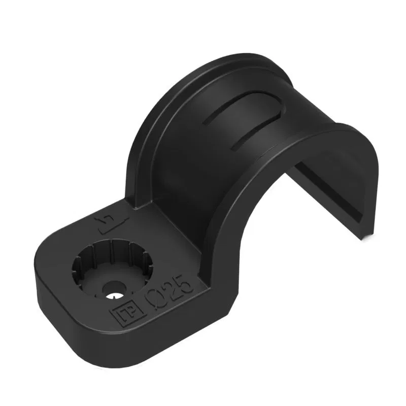 One-sided clip fastener d25mm for direct mounting atmospheric plastic black (corrugated box) (pkg. 450pcs) Promrukav PR13.02549