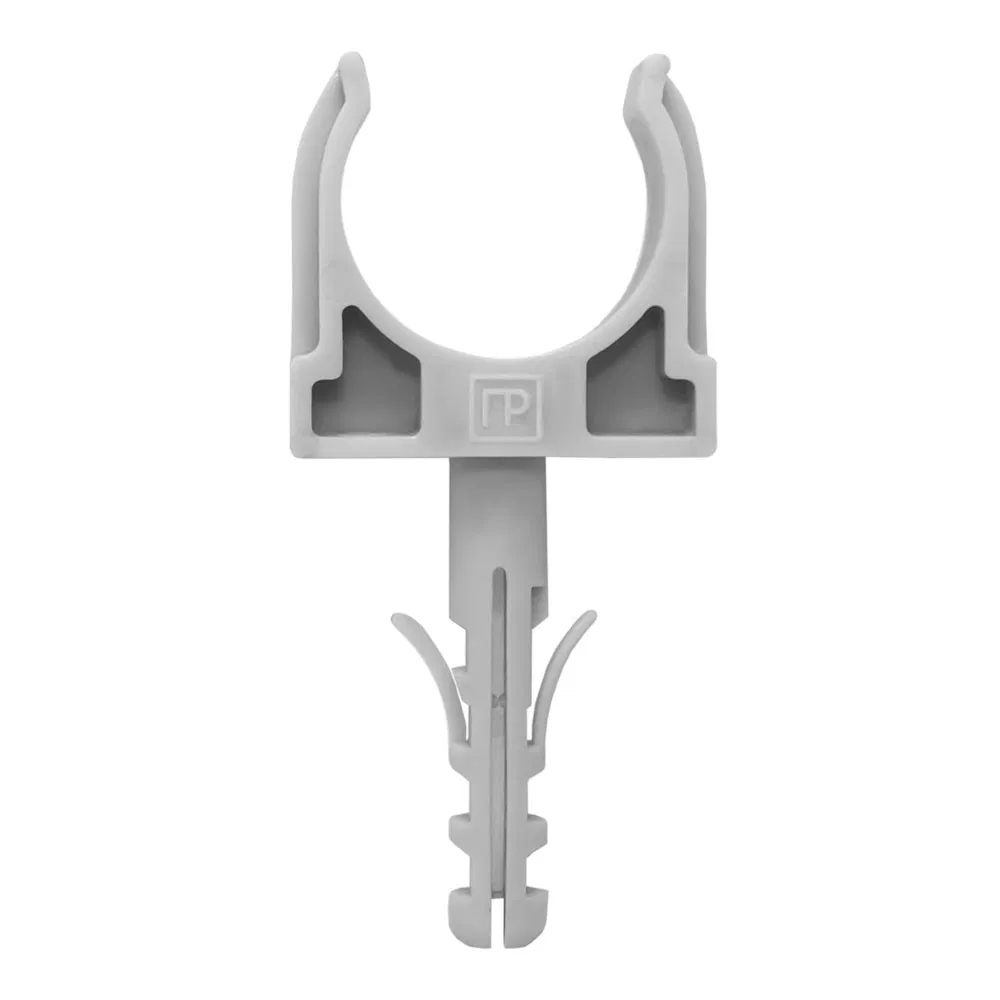 Clip fastener with plug gray d16 mm in small packaging (10pcs/900pcs pkg/box) Promrukav