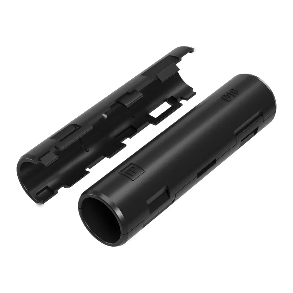 Dismountable coupling d16 mm weather-resistant black (100pcs/1200pcs pkg/box) Promrukav