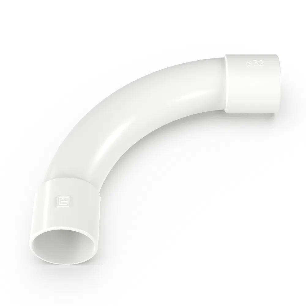 白色直角连接器 d32 mm (15шт/135шт u/box) Промрукав PR13.0467