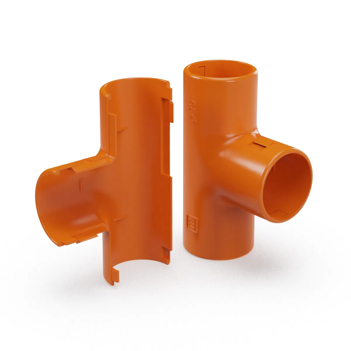Orange dismantlable tee d25 mm (30pc/300pc pkg/box) Promrukav PR13.1160
