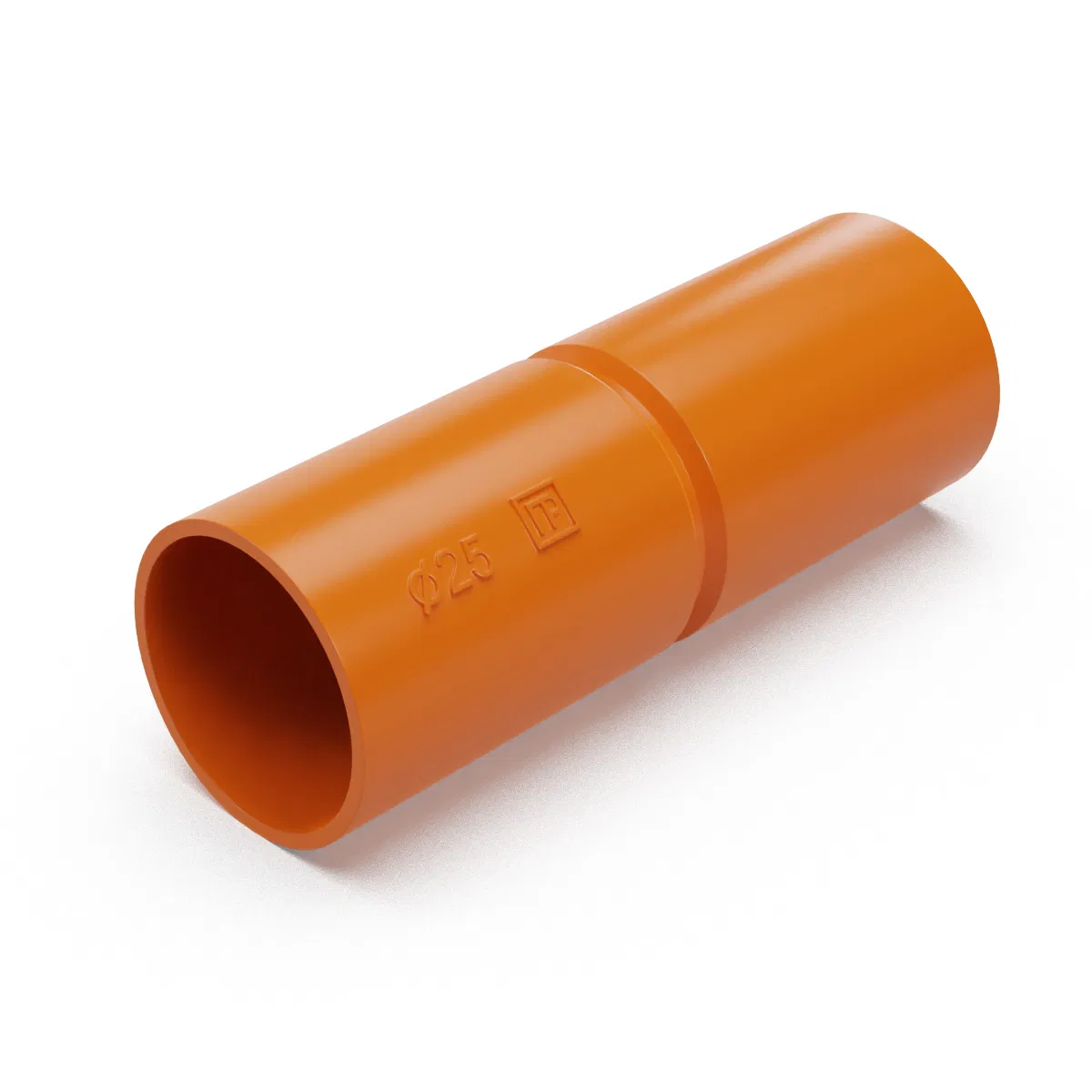 橙色管接头-联轴器 d25 mm (40шт/480шт u/k) Промрукав PR13.1246