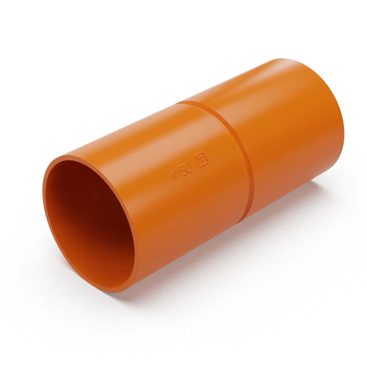 橙色管接头-联轴器 d50 mm (12шт/144шт u/kor) Промрукав PR13.1258