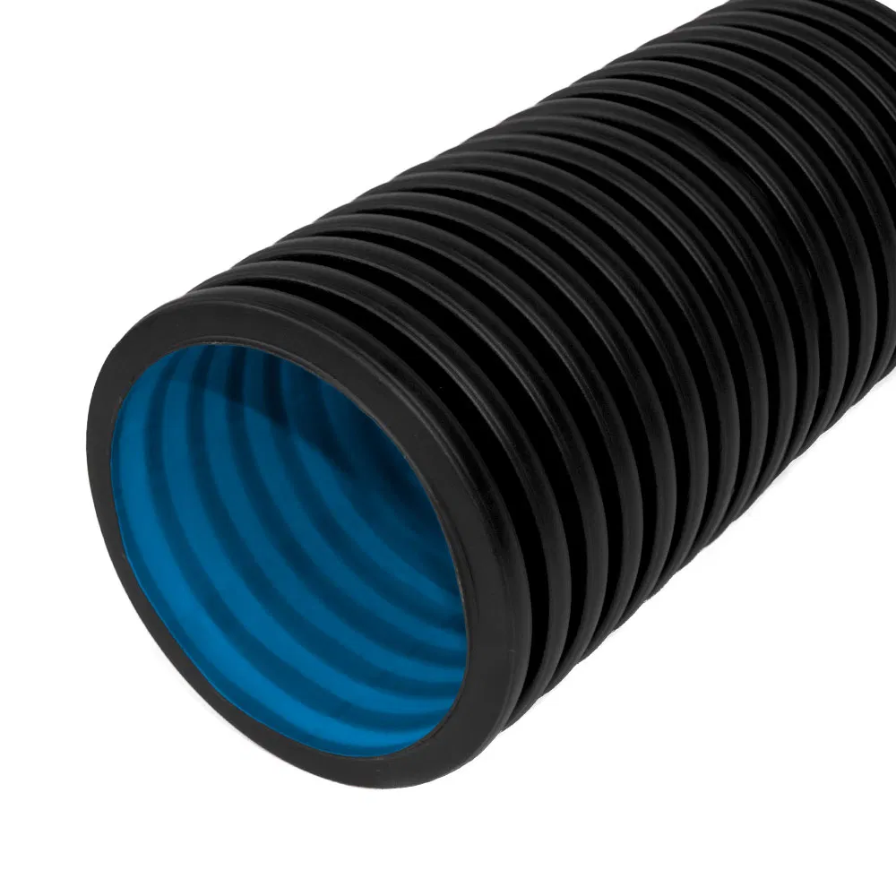 Double-walled corrugated HDPE pipe type 450 (SN9) UV-resistant non-flammable