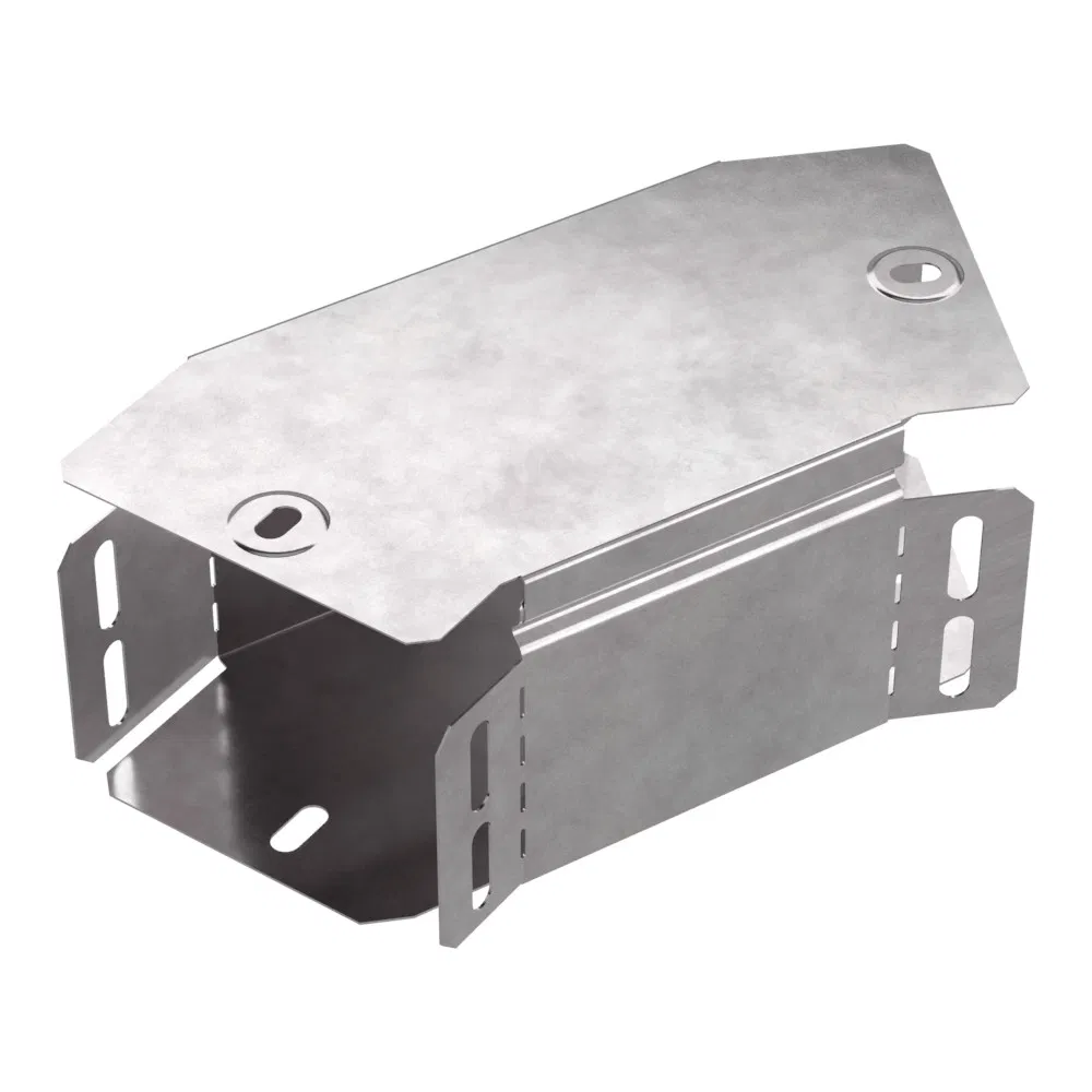Horizontal elbow 45 degrees with lid Standard 100x80 Promrukav