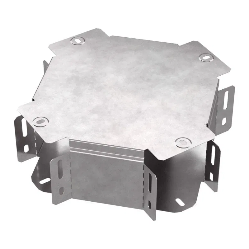 线槽 X型三通 100x100 0.7mm 标准带盖 Promrukav PR16.0458