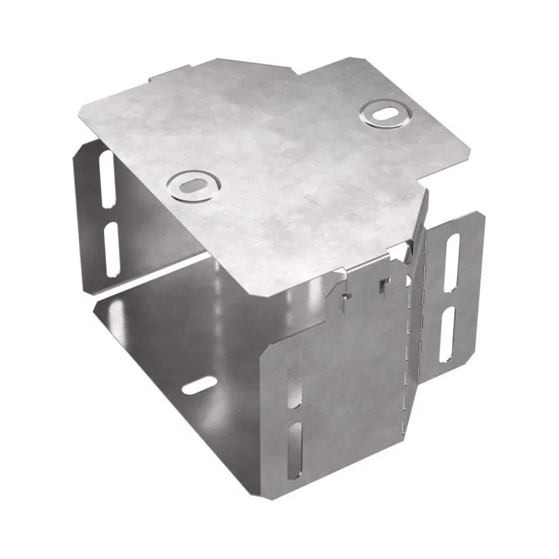 Symmetrical tray adapter 150x100x100 0.7mm with cover Standart Promrukav PR16.0470