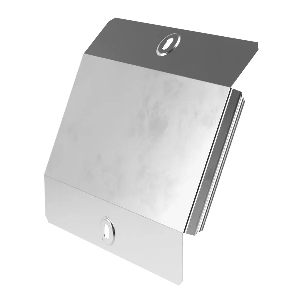 45度外转角盖板 标准 INOX (AISI 304) 200 (0,7 mm) Промрукав PR16.2922