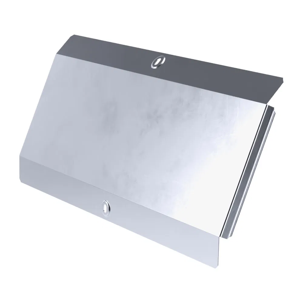 45度外转角盖板 标准 INOX (AISI 316) 500 (0,8 mm) Промрукав PR16.2955