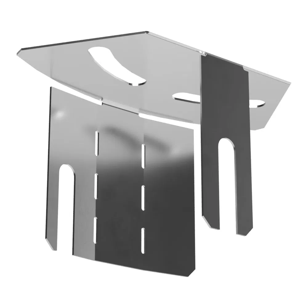 Corner cover for horizontal variable 0-45 degrees Standard INOX (AISI 304) 50 (0.7 mm) Promrukav PR16.3605