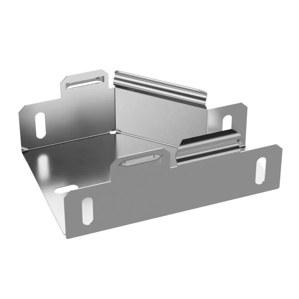 左侧适配器 INOX 标准 (AISI 304) 100х50х50 (0,7 mm) Промрукав PR16.4246