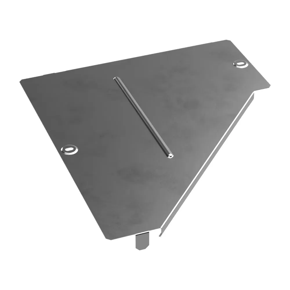 Left adapter cover Standard INOX (AISI 304) 400x150 (0.8 mm) Promrukav PR16.4302
