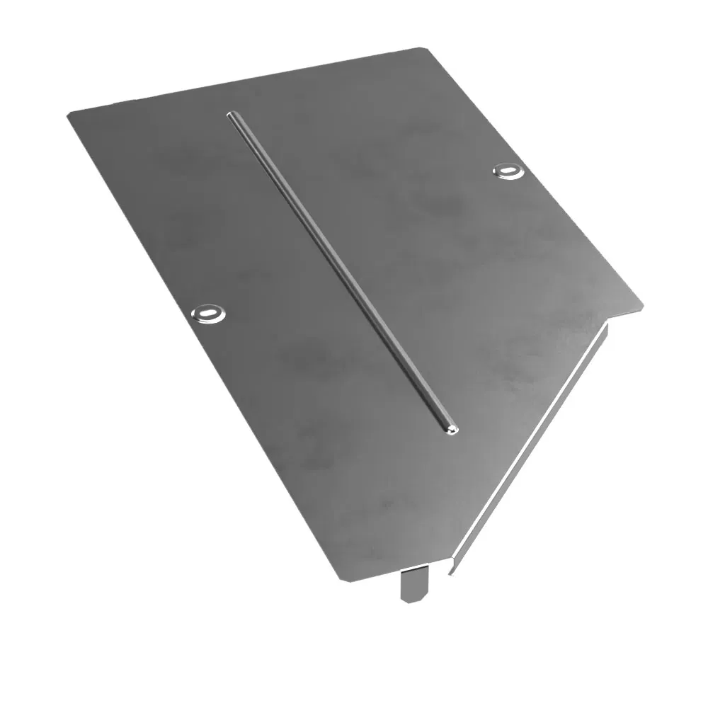 Left adapter cover Standard INOX (AISI 304) 600x400 (0.8 mm) Promrukav PR16.5524