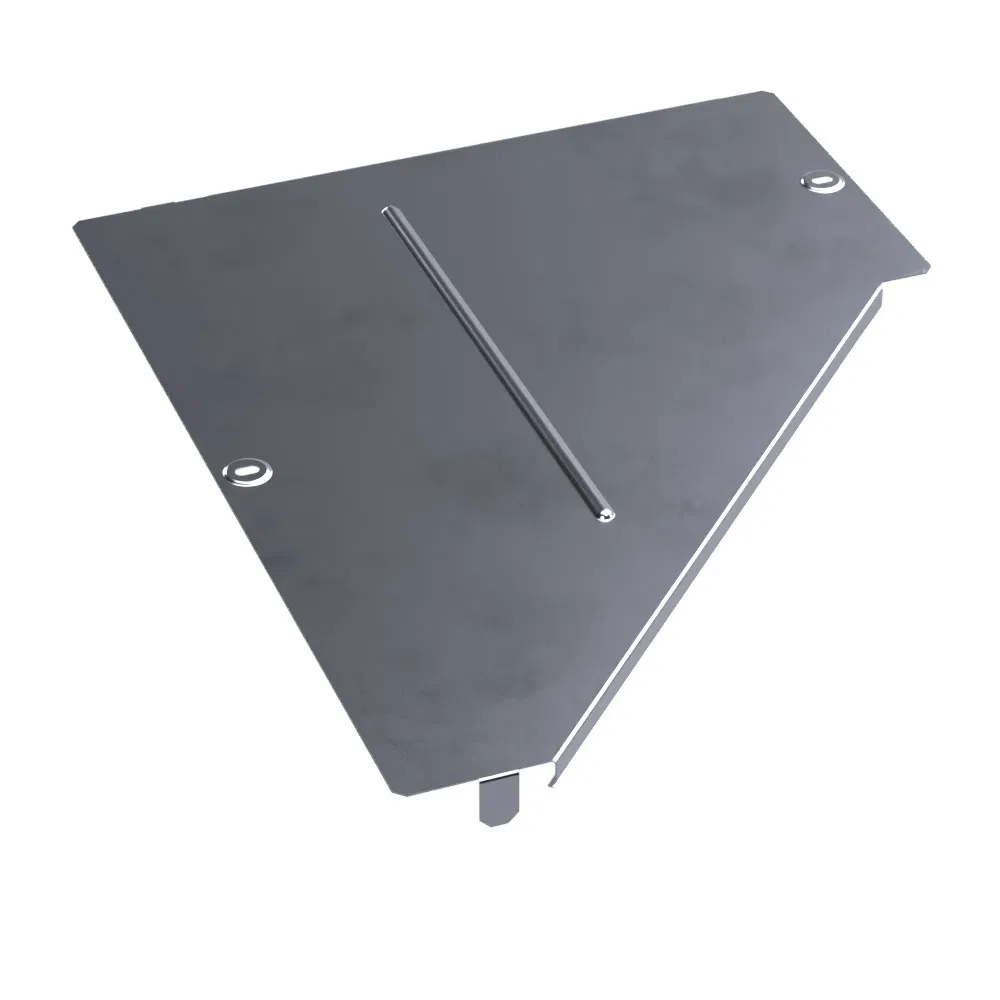 Left adapter cover Standard INOX (AISI 316) 500x200 (0.8 mm) Promrukav PR16.5586