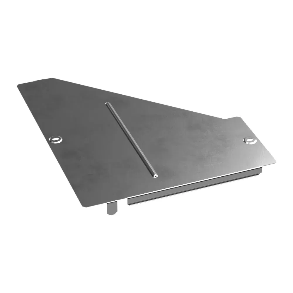 Right adapter cover Standard INOX (AISI 304) 400x150 (0.8 mm) Promrukav PR16.5777