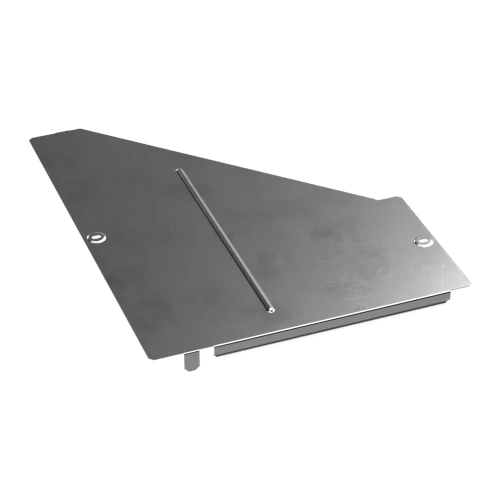 Right adapter cover Standard INOX (AISI 304) 500x200 (0.8 mm) Promrukav PR16.5781