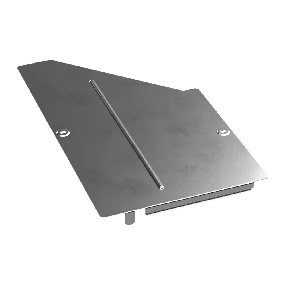 Right adapter cover Standard INOX (AISI 304) 500x300 (0.8 mm) Promrukav PR16.5782