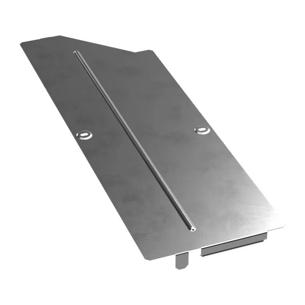 Right adapter cover Standard INOX (AISI 304) 600x500 (0.8 mm) Promrukav PR16.5786
